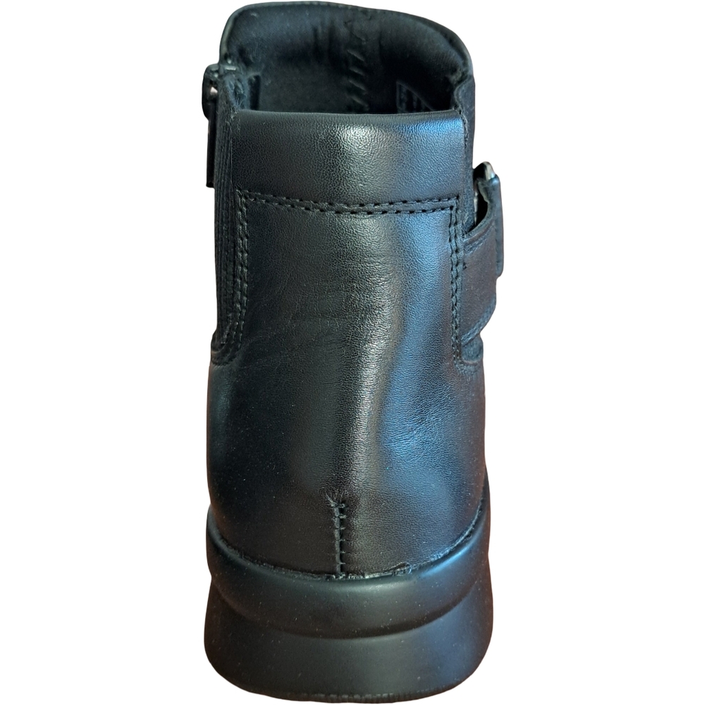 Clarks Womens Leather Ankle Boots Black Booties Shoes Size 5 New With Box - Picture 4 of 9